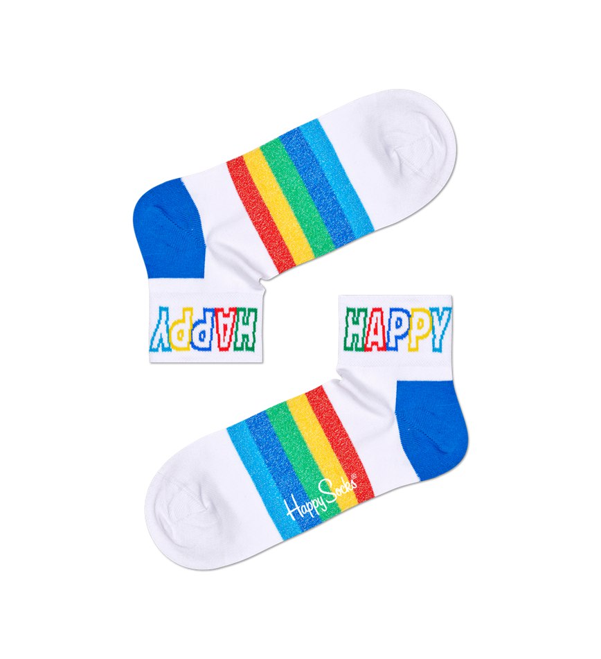 Chaussette Happy Socks Rainbow Stripe 1/4 Crew | IHN-9623401