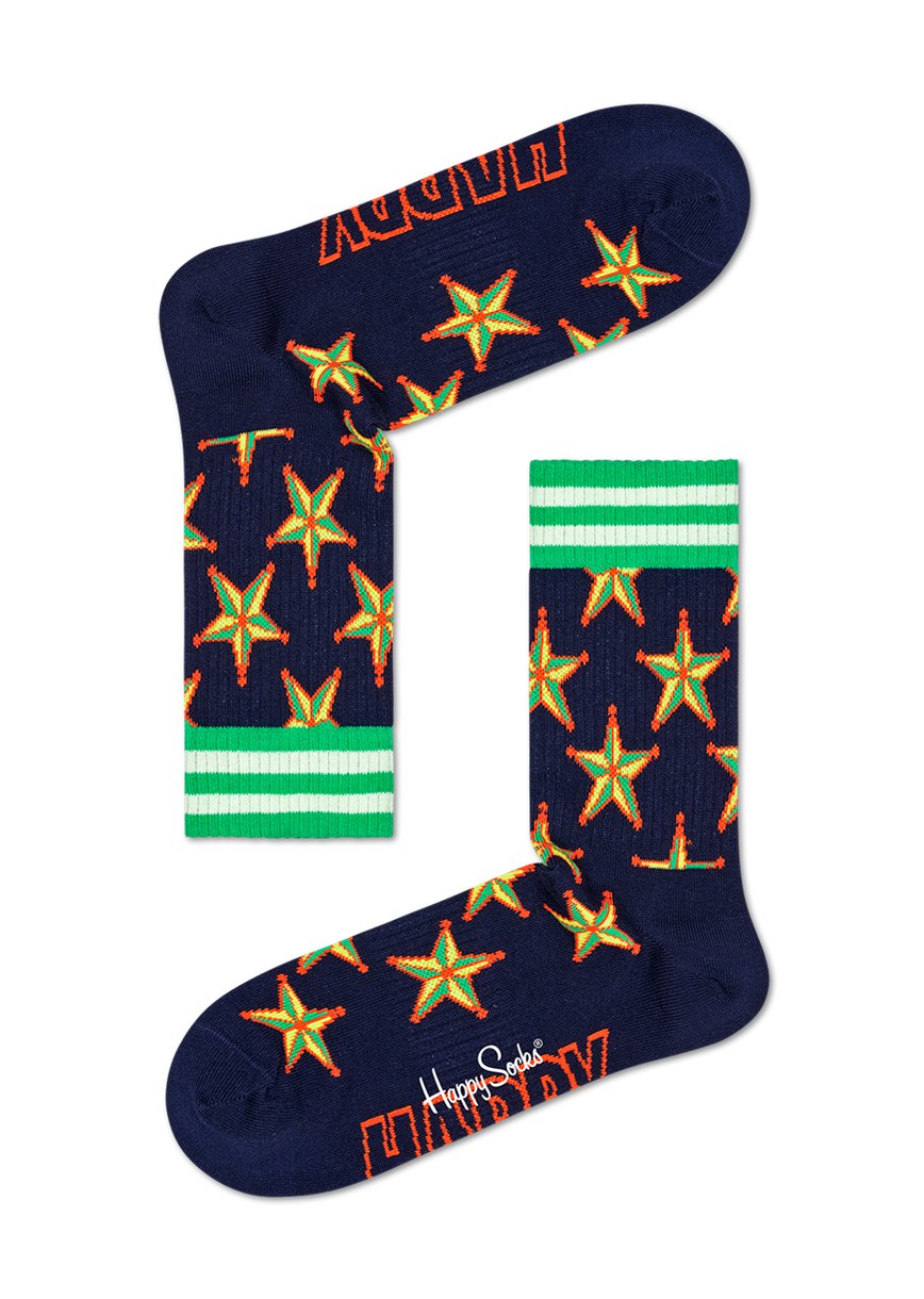 Chaussette Happy Socks Athletic Sheriff Star 3/4 Crew | MZM-2816198