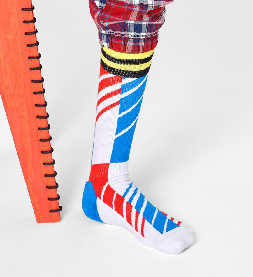 Chaussette Happy Socks Scattered Stripe Crew | ZNU-3743255