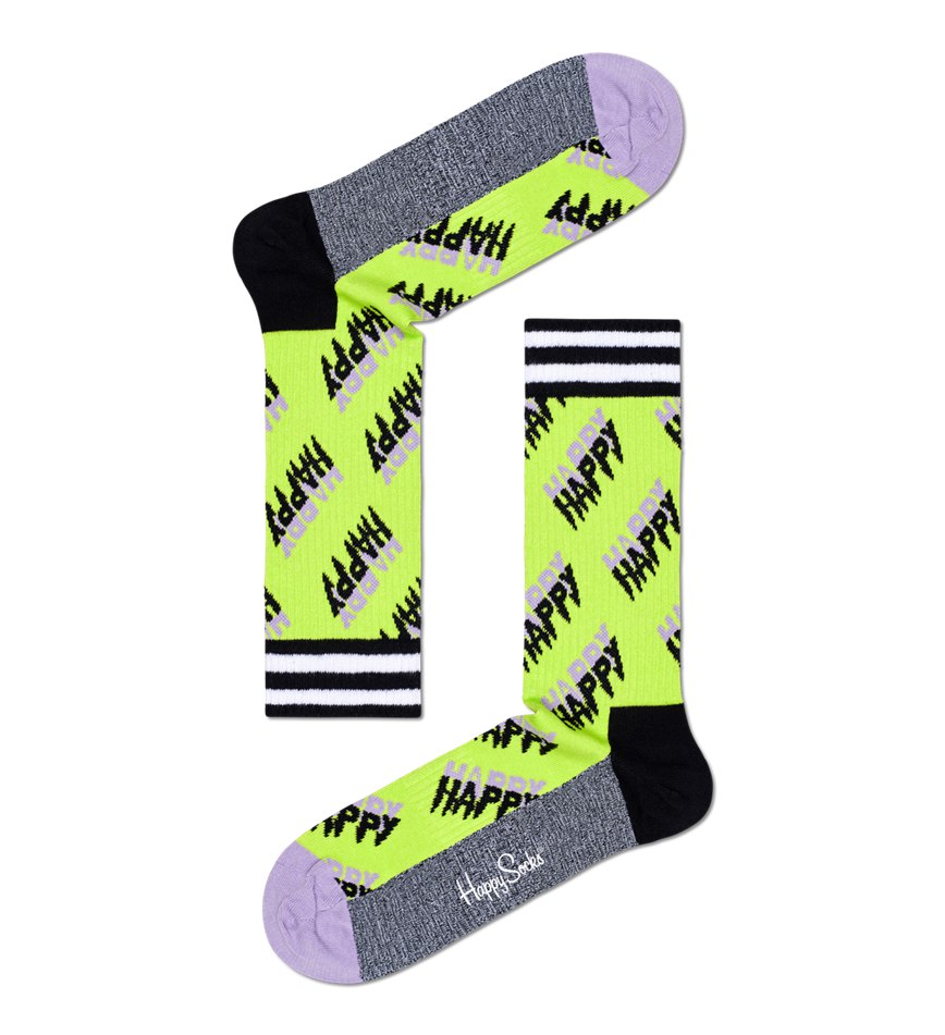 Chaussette Happy Socks Happy Logo Thin Crew | QZQ-1209086