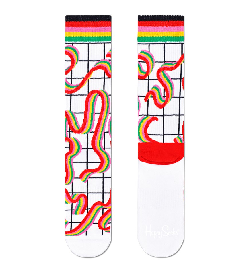 Chaussette Happy Socks Squiggly Rainbow Crew | BGV-8684633