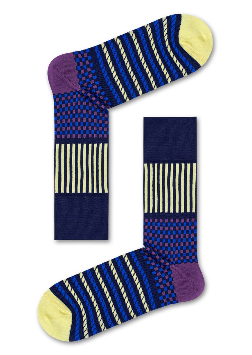 Chaussette Happy Socks Dressed Stripes & Squares | OGP-2961400