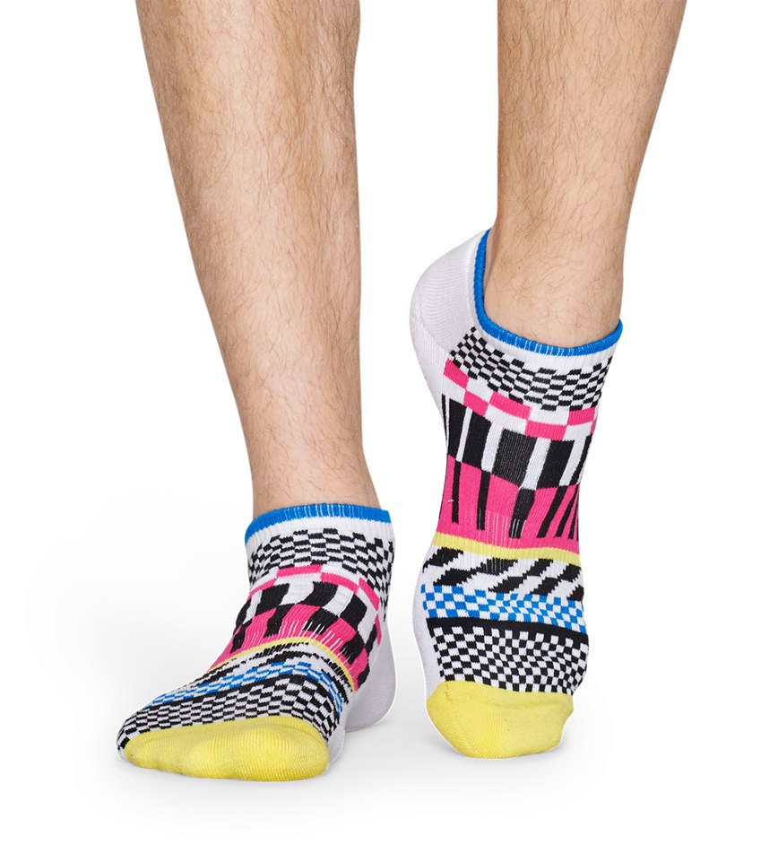 Chaussette Happy Socks Athletic Checked Stripe Low | VFD-8445410