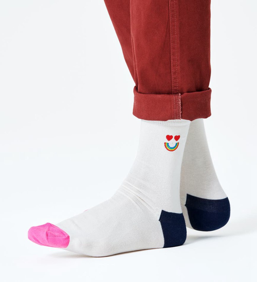 Chaussette Happy Socks Embroidery Happy Rainbow | KOG-0270780