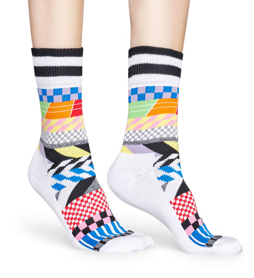 Chaussette Happy Socks Athletic Checked Stripe | QSB-9248453