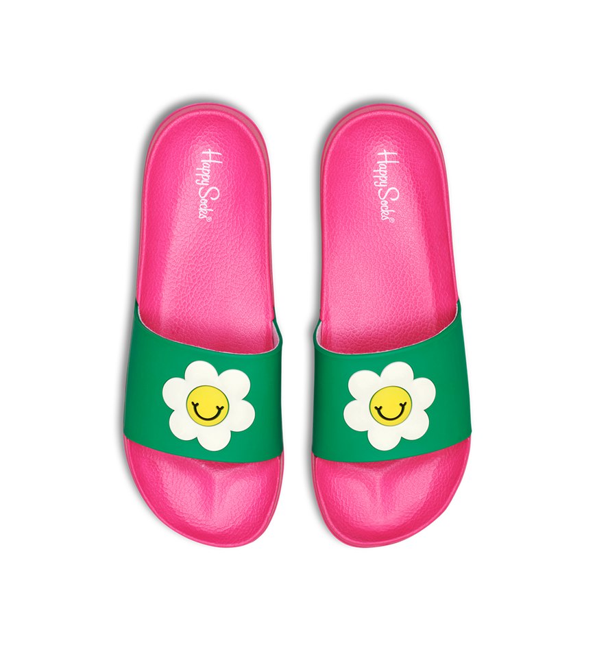 Claquette Happy Socks Pool Slider Smiling Daisy | TVR-5175209