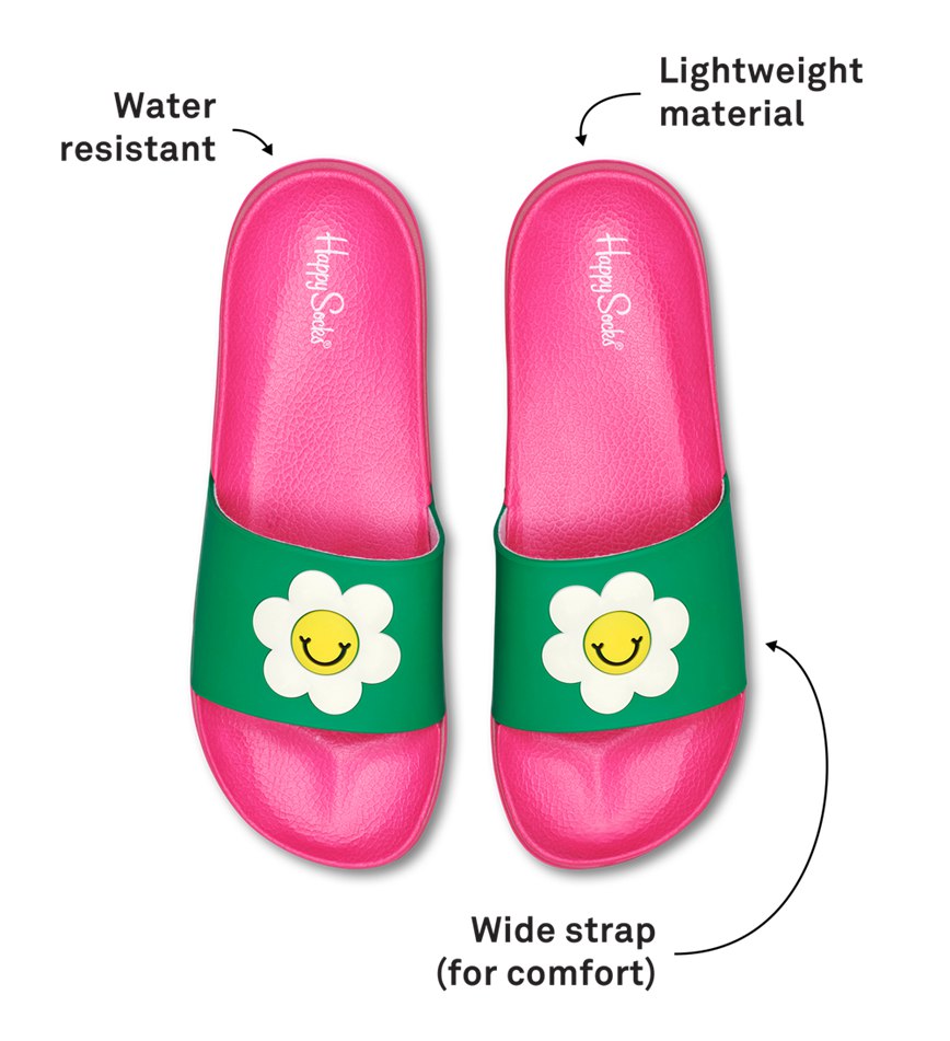 Claquette Happy Socks Pool Slider Smiling Daisy | TVR-5175209