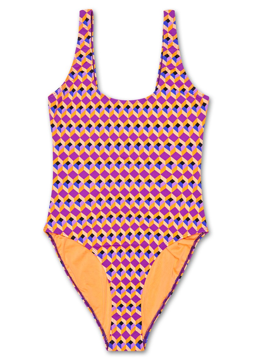 Vetement de Bain Happy Socks Optic Square Swimsuit | RIC-2615045